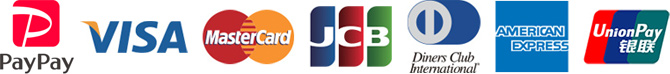 PayPay・VISA・MasterCard・JCB・Diners Club・American Express・銀聯