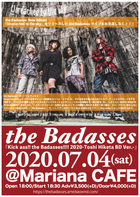 写真：the Badasses『Kick ass!! the Badasses!!!! 2020-OSAKA